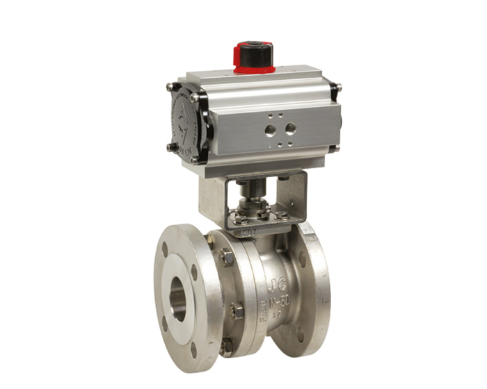 Stainless steel ball valve 540IICG + ADA/ASR pneumatic actuator